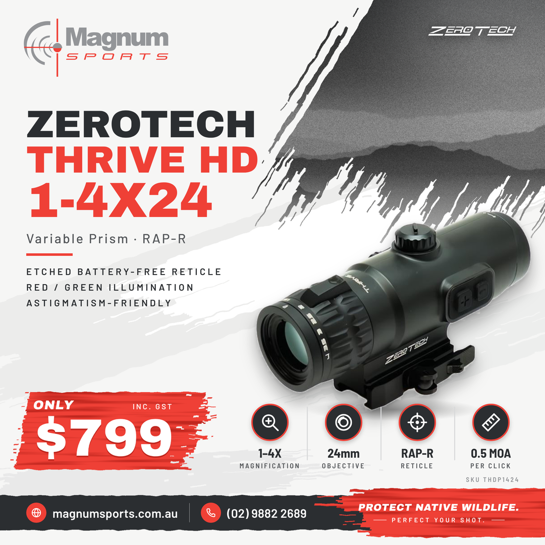 Zerotech Thrive HD Variable Prism 1-4x24 - Magnum Sports advert