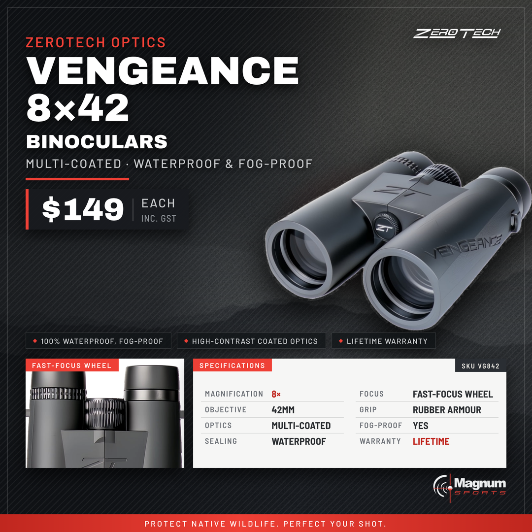 Zerotech Vengeance 8x42 binoculars Father's Day promo