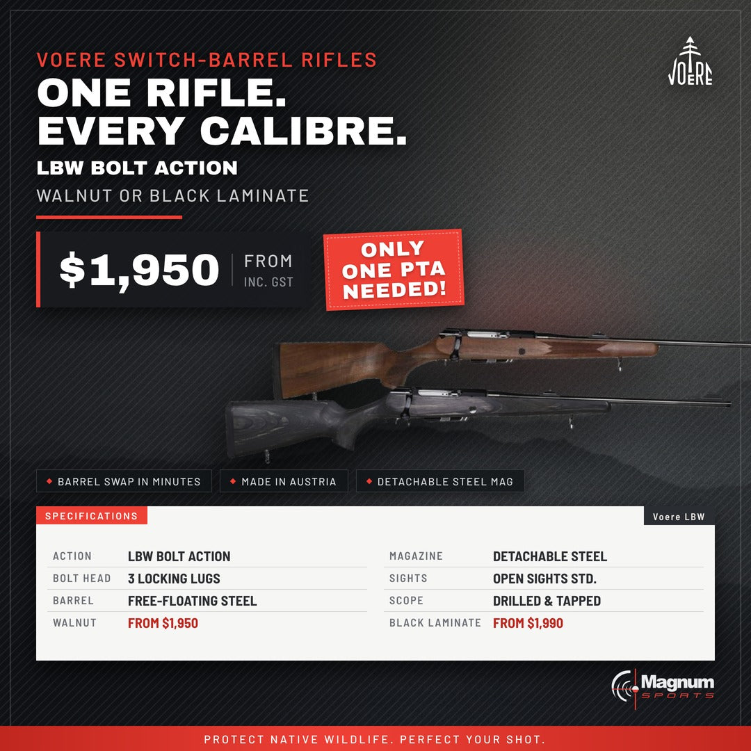 Voere rifles available at Magnum Sports