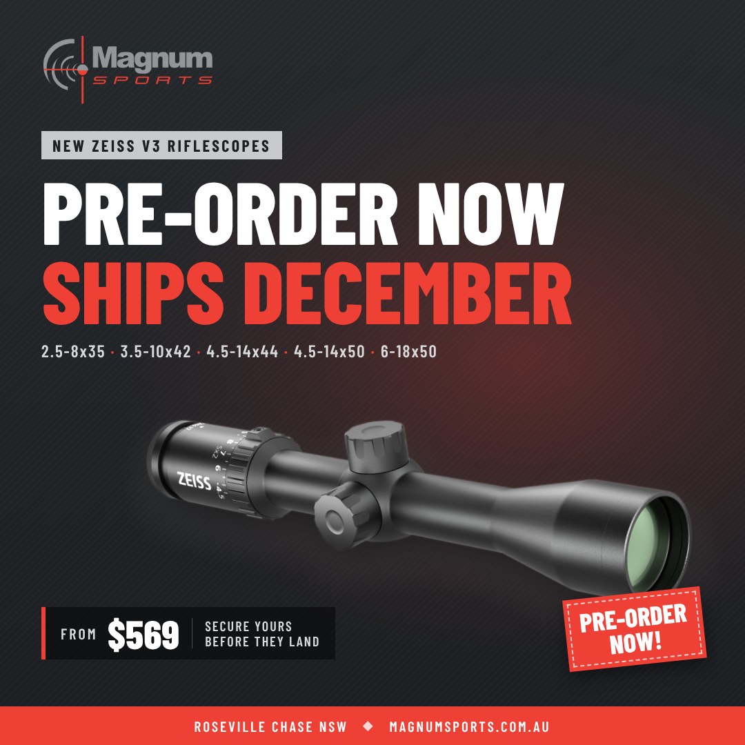 Zeiss V3 riflescopes - pre-order now, ships December, from $569 at Magnum Sports