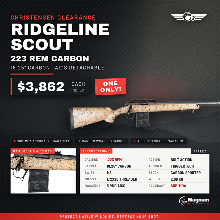 Christensen Arms Ridgeline Scout - Magnum Sports advert, $3,862