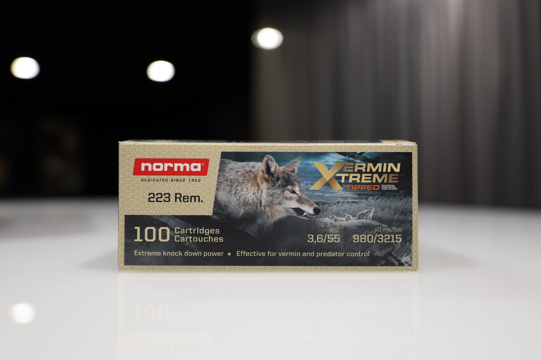 Norma 223 Rem Vermin Xtreme Tipped box