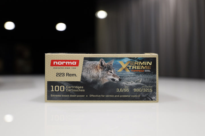 Norma 223 Rem Vermin Xtreme Tipped box