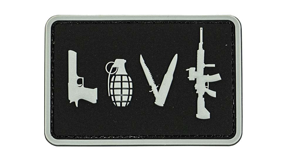 Merica Life Pistol Grenade Knife Rifle PVC Patch