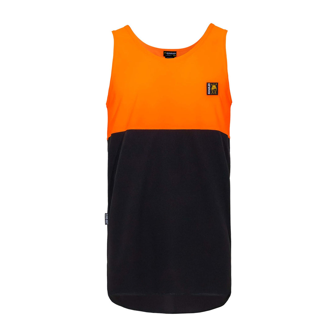Swazi Hi-Vis Climb-Max Singlet in Blaze / Black