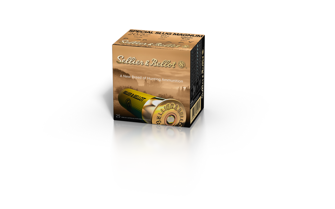 Sellier & Bellot 20 gauge 3" 20x76 Special Slug Magnum 21g Ammo 25 rd