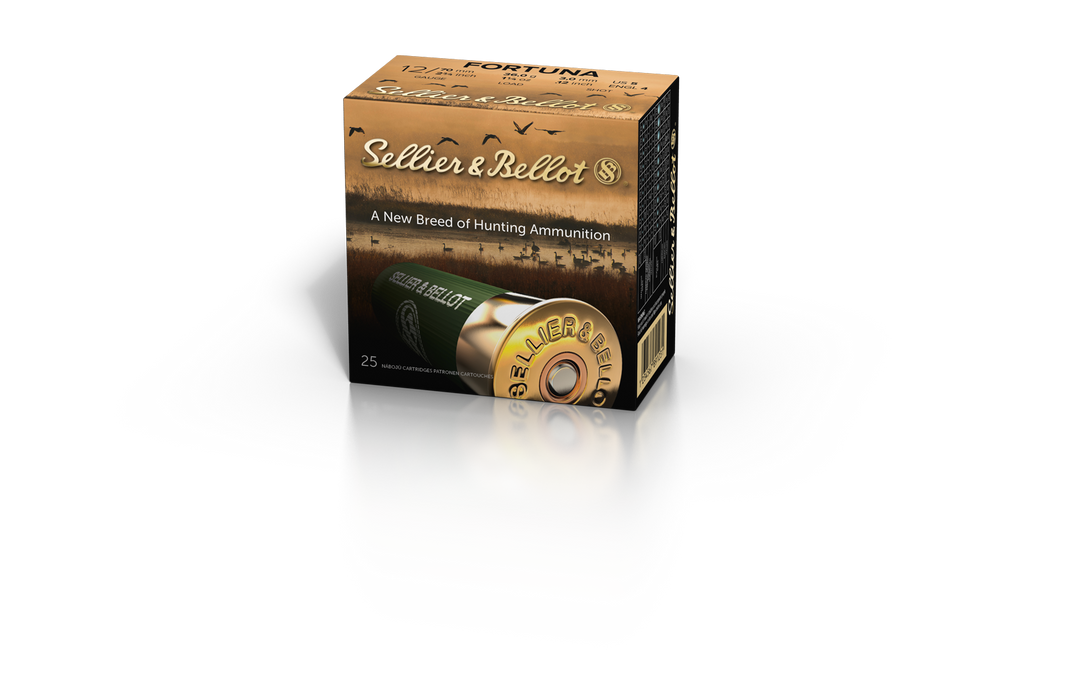 Sellier & Bellot 12 gauge 2¾" 12x70 SB Fortuna 4.0mm 36g UK#BB, US#1 Ammo 25 rd