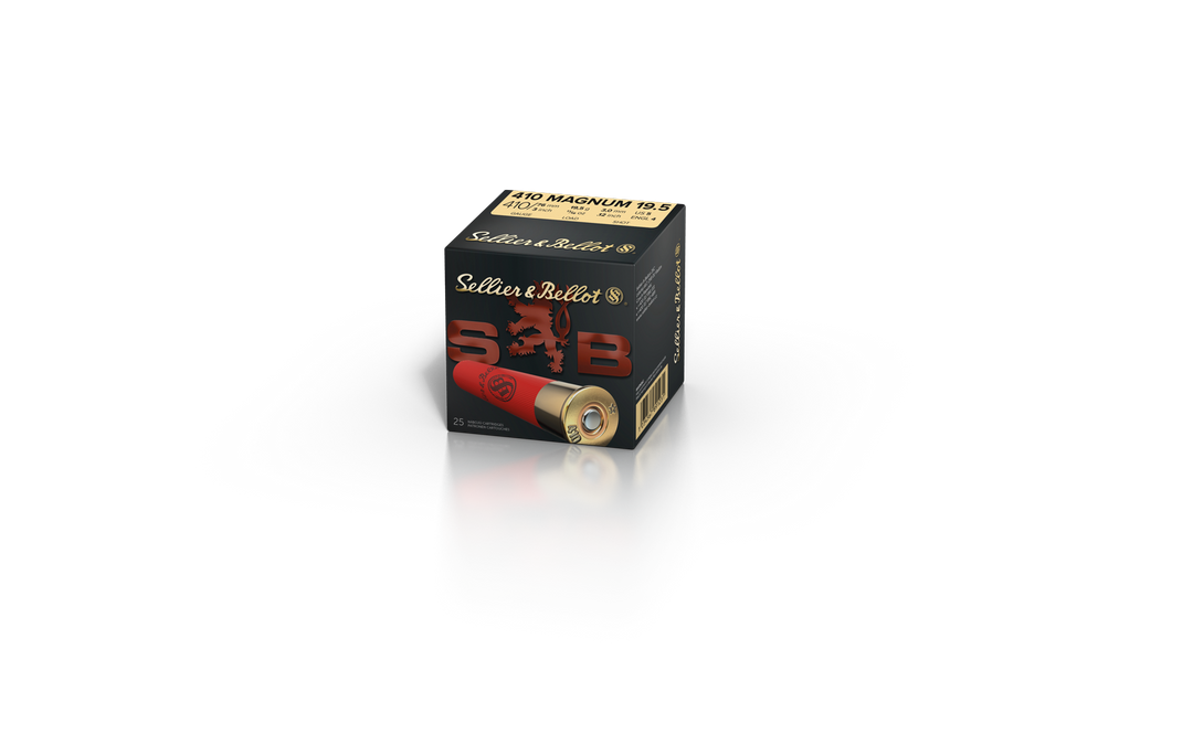 Sellier & Bellot 410 gauge 3" 410x76 Magnum 3.0mm 19.5g UK#4, US#5 Ammo 25 rd