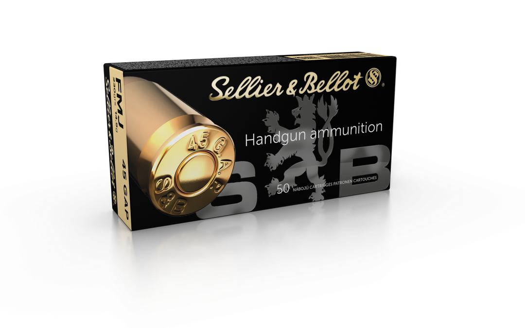 Sellier & Bellot 45 GAP 230 grain FMJ Ammo 50 rd