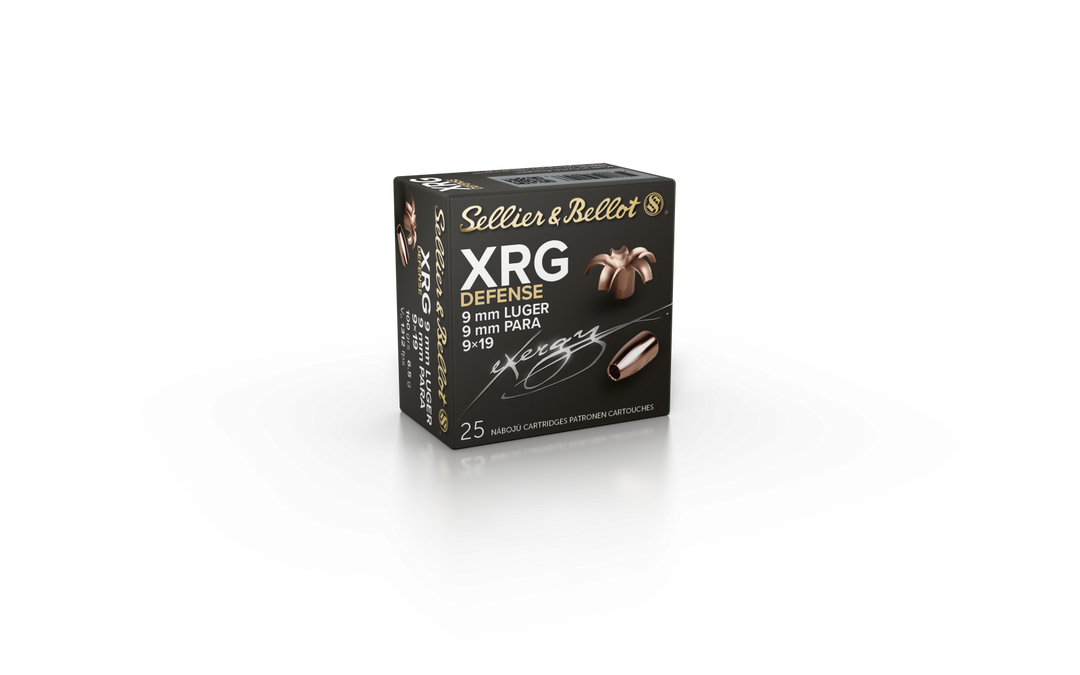 Sellier &amp; Bellot 9mm Luger 100 grain XRG (eXergy) Defense Lead Free Ammo 25 pack