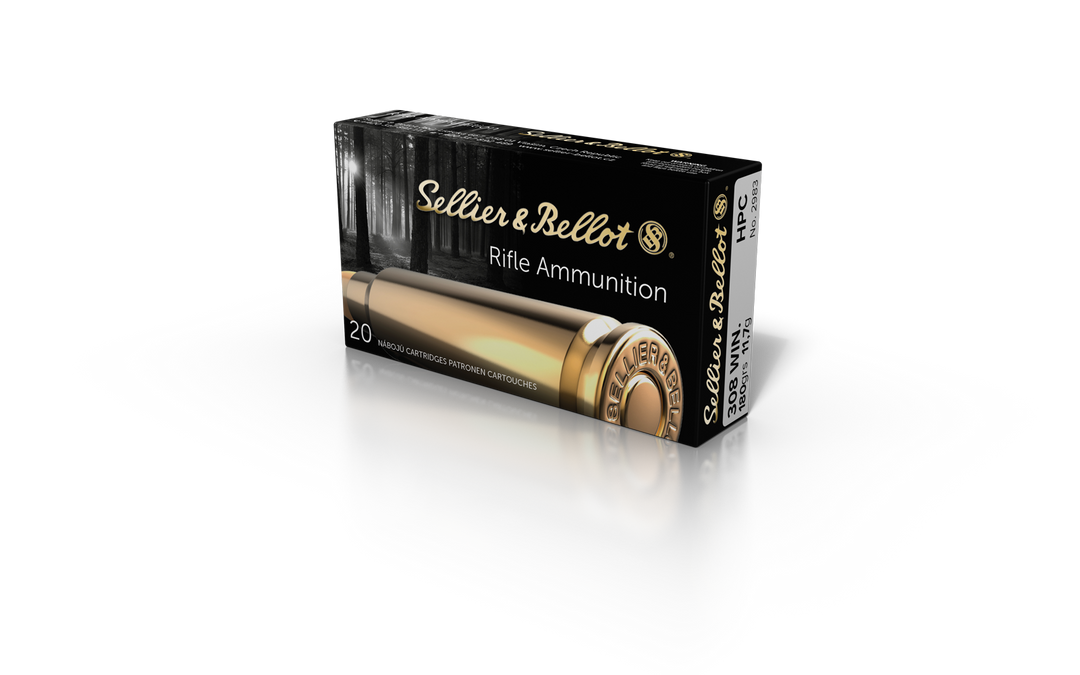 Sellier & Bellot 308 Win 180 grain HPC (Hollow Point Capped) Ammo 20 rd