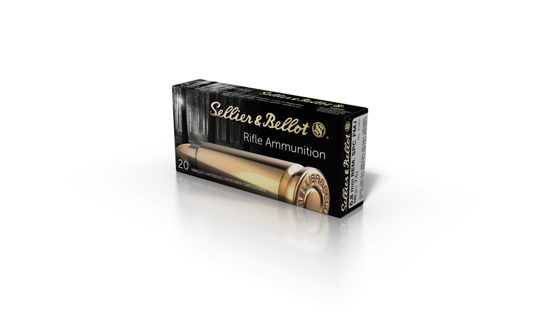 Sellier & Bellot 6.8 Remington SPC 110 grain FMJ Ammo 20 rd