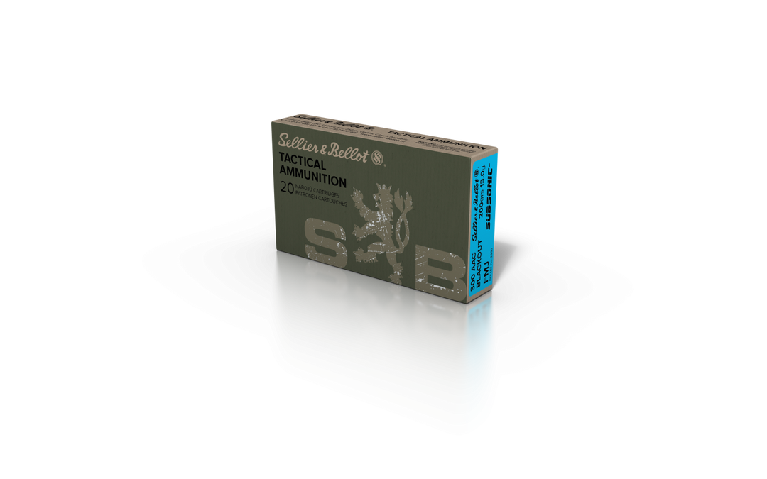 Sellier &amp; Bellot 300 AAC Blackout 200 grain FMJ Subsonic Ammo 20 rd