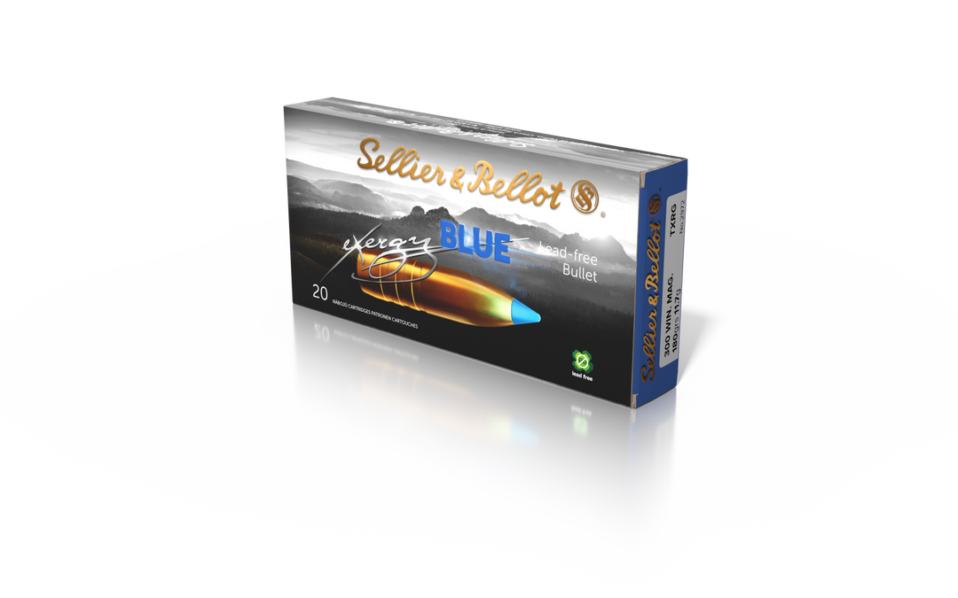 Sellier &amp; Bellot 300 Win Mag 180 grain TXRG (eXergy) Blue Lead Free Ammo 20 rd