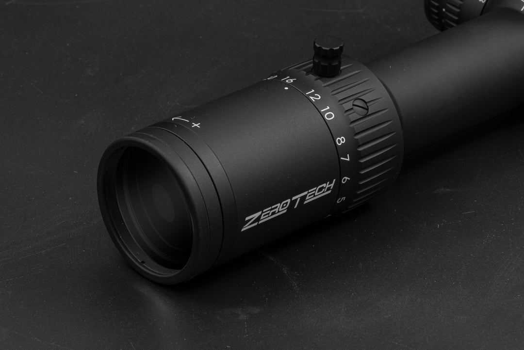 Zerotech Trace Advanced 4-24x50 riflescope – RMG Illuminated, eyepiece view