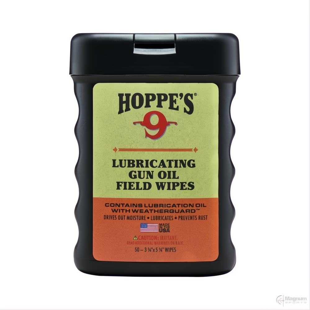 Hoppes No 9 Lubricating Gun Oil Wipes